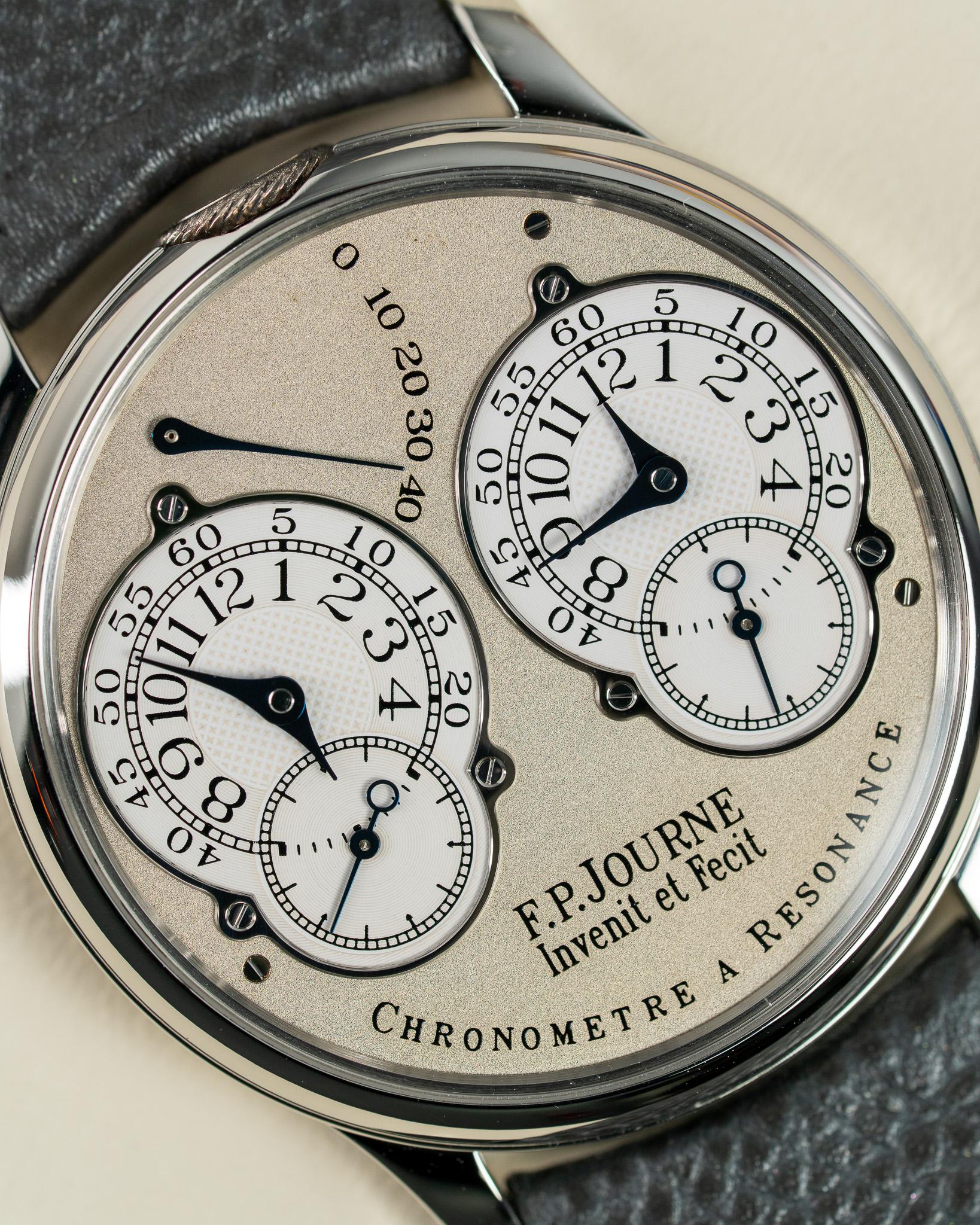 F.P. Journe Chronometre A Resonance 38 Shimmer Dial Brass Movement Platinum 04R