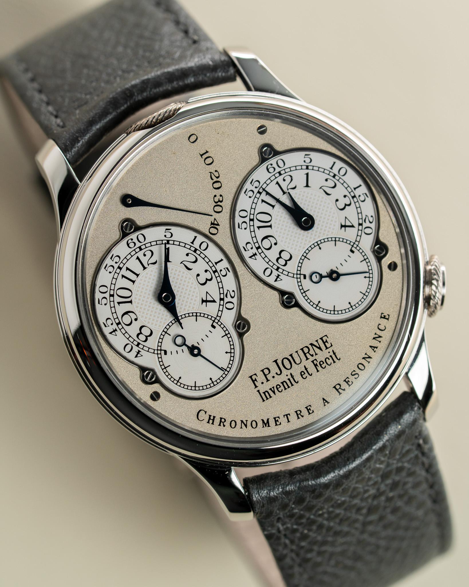 F.P. Journe Chronometre A Resonance 38 Shimmer Dial Brass Movement Platinum 04R