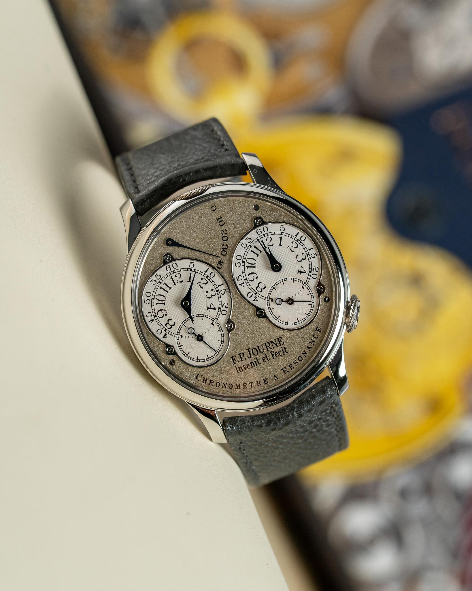 F.P. Journe Chronometre A Resonance 38 Shimmer Dial Brass Movement Platinum 04R