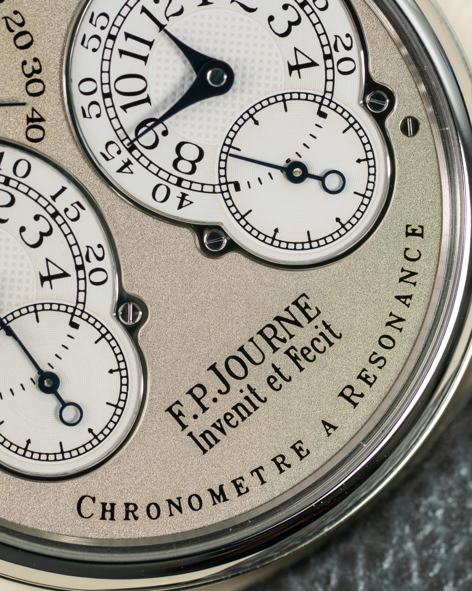 F.P. Journe Chronometre A Resonance 38 Shimmer Dial Brass Movement Platinum 04R