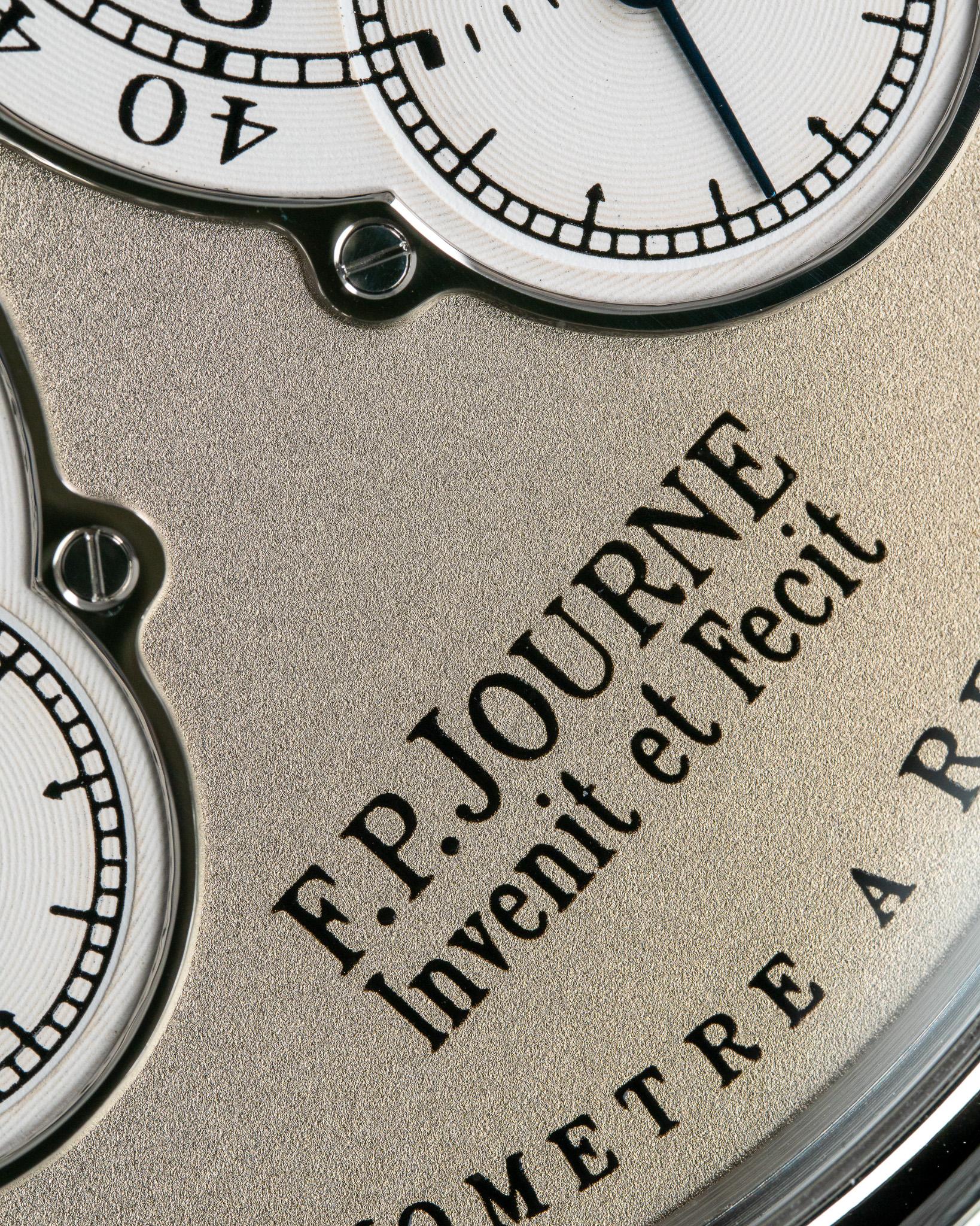 F.P. Journe Chronometre A Resonance 38 Shimmer Dial Brass Movement Platinum 04R
