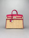 Hermes Birkin 25 Limited Picnic Framboise Palladium Hardware Z Stamp 2022