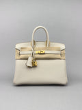 Hermes Birkin 25 Retourne Togo Craie Gold Hardware G Stamp 2026