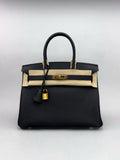 Hermes Birkin 30 Retourne Togo Black/Noir Gold Hardware G Stamp 2026