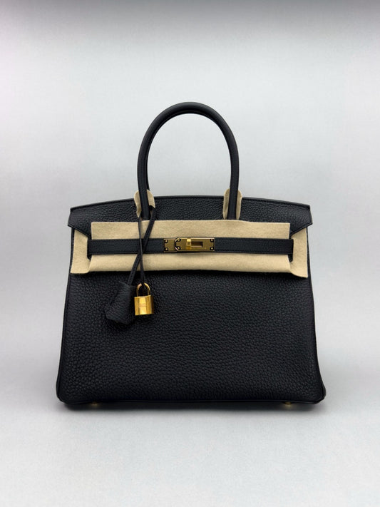Hermes Birkin 30 Retourne Togo Black/Noir Gold Hardware G Stamp 2026