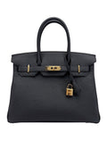 Hermes Birkin 30 Retourne Togo Black/Noir Gold Hardware G Stamp 2026