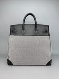 Hermes Hac 40 Toile Black Palladium Hardware Preowned U Stamp 2022