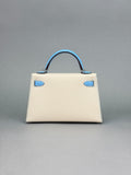 Hermes Mini Kelly 20 Epsom HSS Craie & Blue Celeste Palladium Hardware K 2025