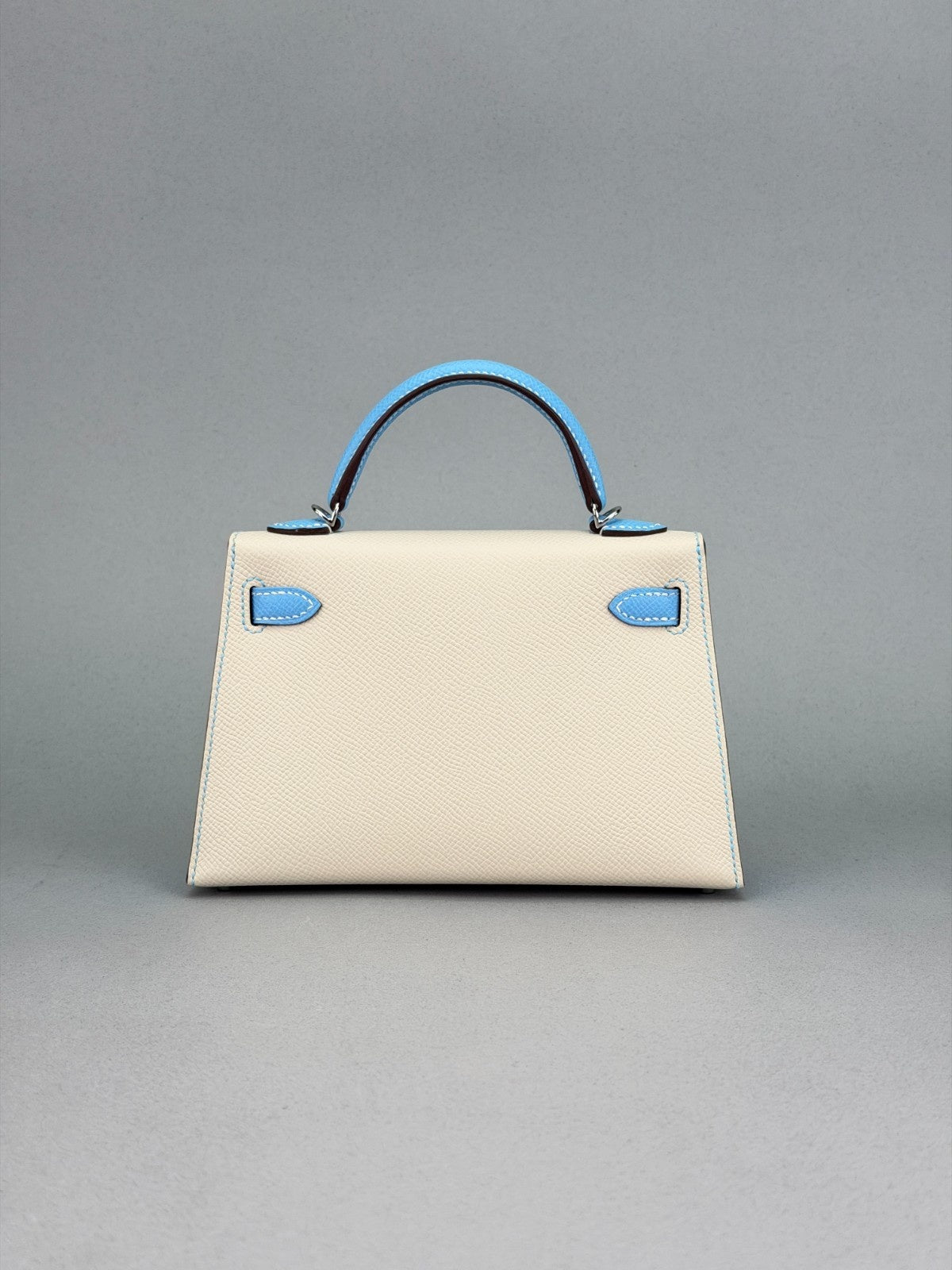 Hermes Mini Kelly 20 Epsom HSS Craie & Blue Celeste Palladium Hardware K 2025