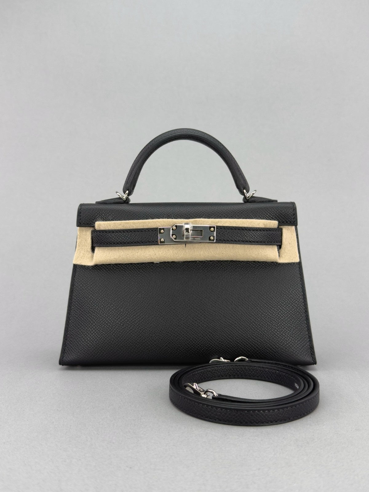 Hermes Mini Kelly II 20 Sellier Epsom Black Palladium Hardware G Stamp 2026