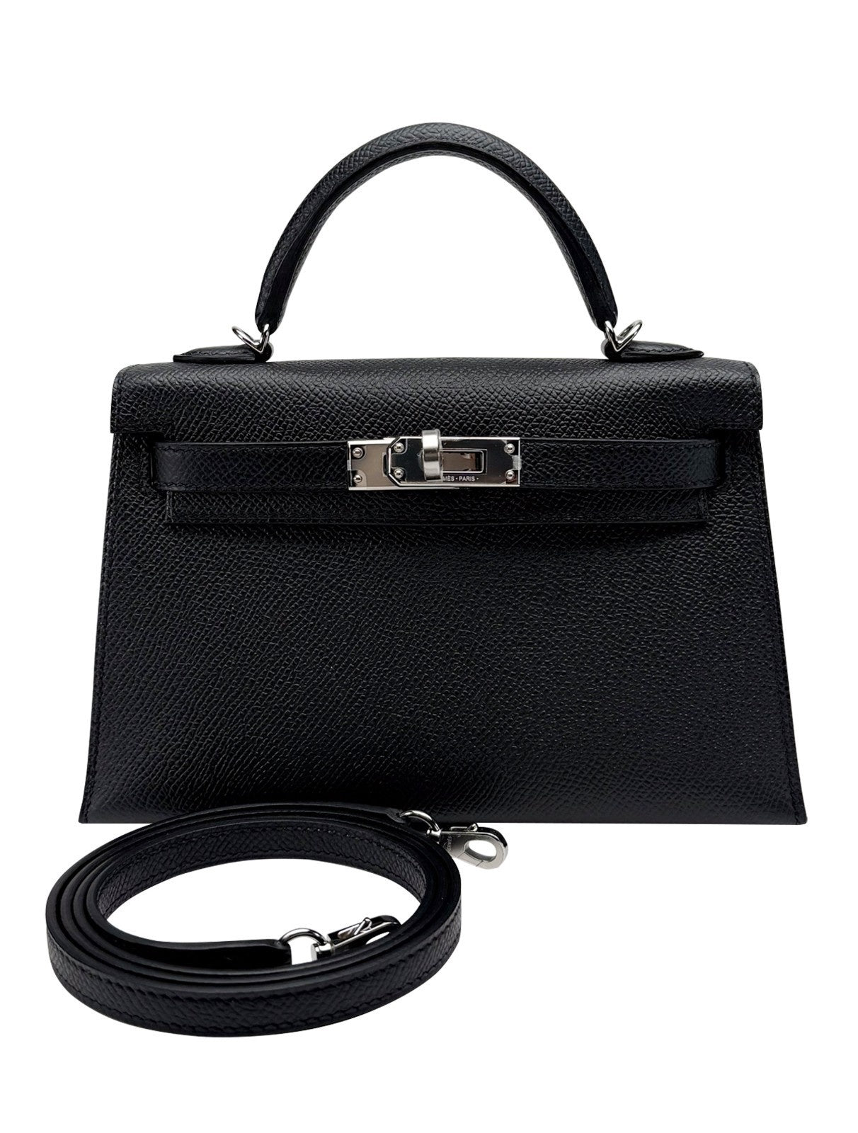 Hermes Mini Kelly II 20 Sellier Epsom Black Palladium Hardware G Stamp 2026