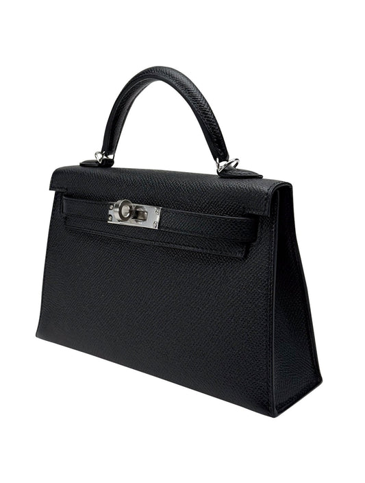 Hermes Mini Kelly II 20 Sellier Epsom Black Palladium Hardware G Stamp 2026