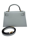 Hermes Mini Kelly II 20 Sellier Epsom Blue Glacier Gold Hardware K Stamp 2025