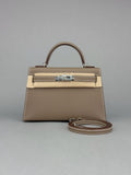Hermes Mini Kelly II 20 Sellier Epsom Etoupe Palladium Hardware K Stamp 2026
