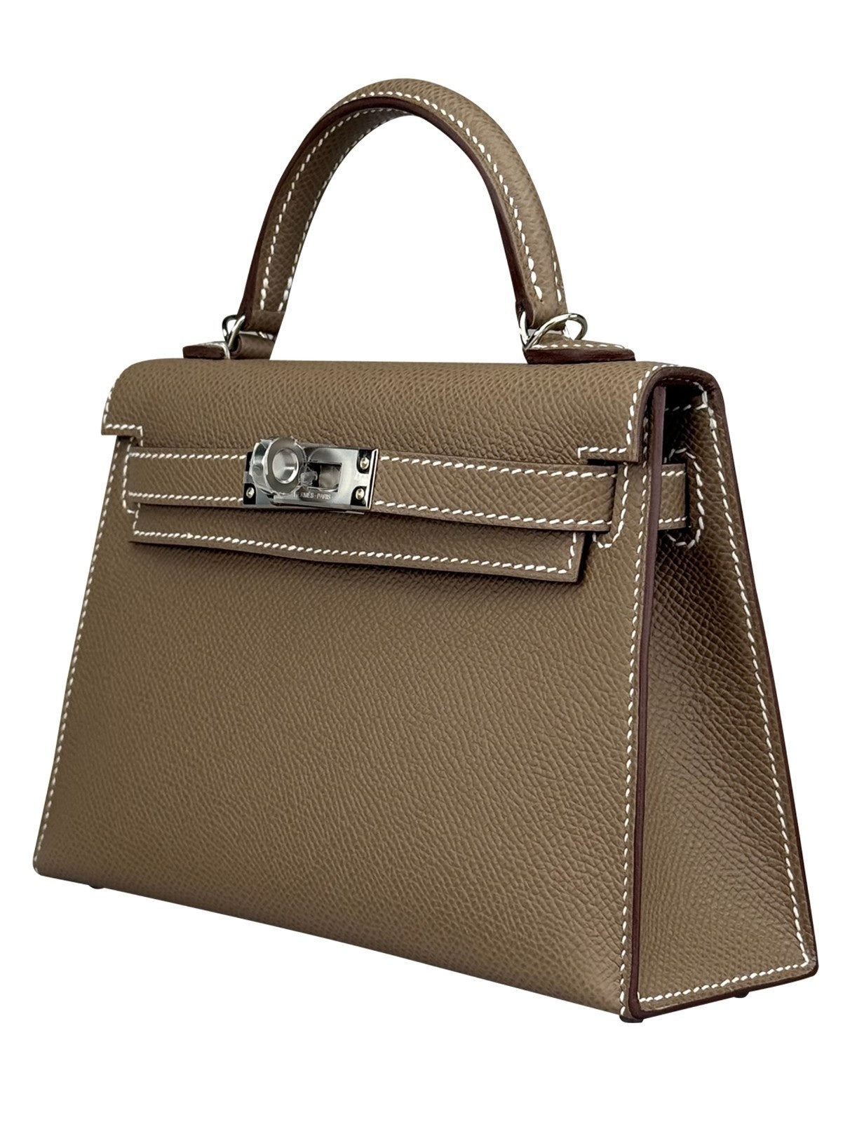Hermes Mini Kelly II 20 Sellier Epsom Etoupe Palladium Hardware K Stamp 2026