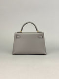 Hermes Mini Kelly II 20 Sellier Madame Gris Meyer Gold Hardware W Stamp 2025