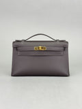 Hermes Mini Kelly Pochette Swift Bai Brun/ Chocolate Gold Hardware K Stamp 2025