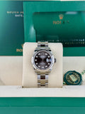 Rolex Datejust 28 Dark Grey Diamond Fluted Oyster 2026 Unworn 279174