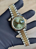 Rolex Datejust 41 Olive Green Roman Fluted Jubilee 2026 Unworn 126333