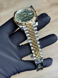 Rolex Datejust 41 Olive Green Roman Fluted Jubilee 2026 Unworn 126333