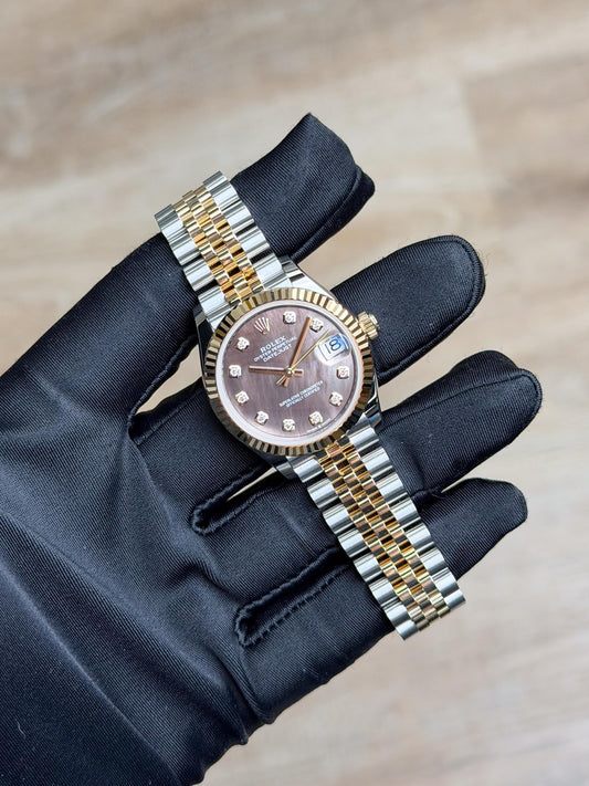Rolex Datejust 31 Tahitian MOP Pearl Diamond Fluted Jubilee 2026 Unworn 278273