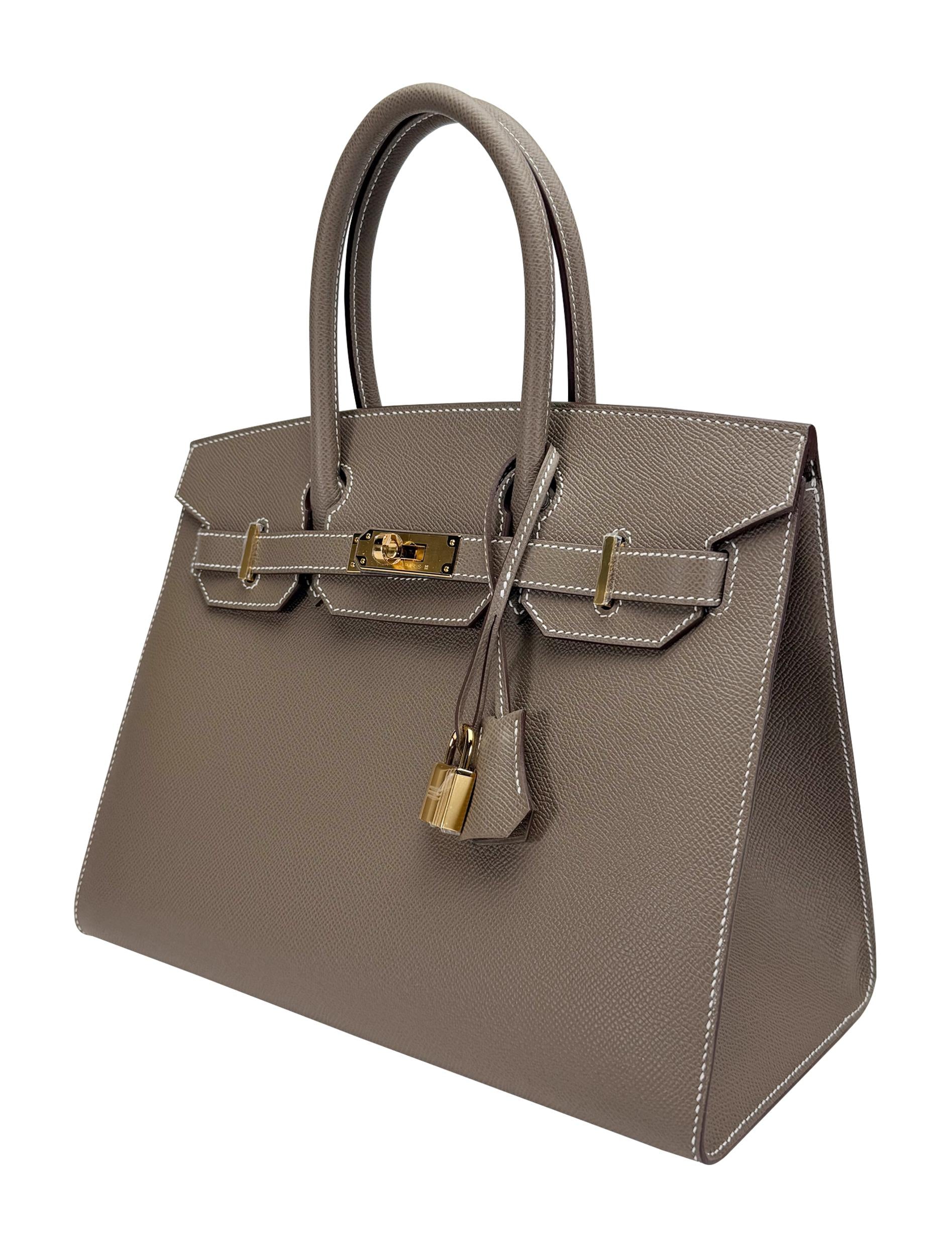 Hermes Birkin 30 Sellier Epsom Etoupe Gold Hardware W Stamp 2025