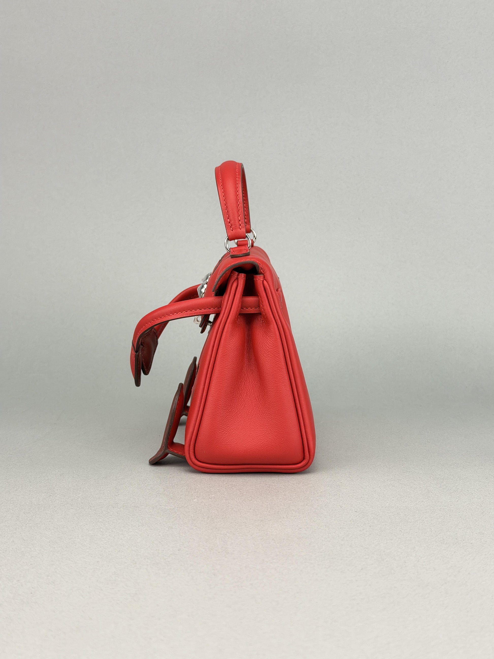 Hermes Mini Kelly 20 Kelly Doll Rouge Radieux Palladium Hardware G Stamp 2026