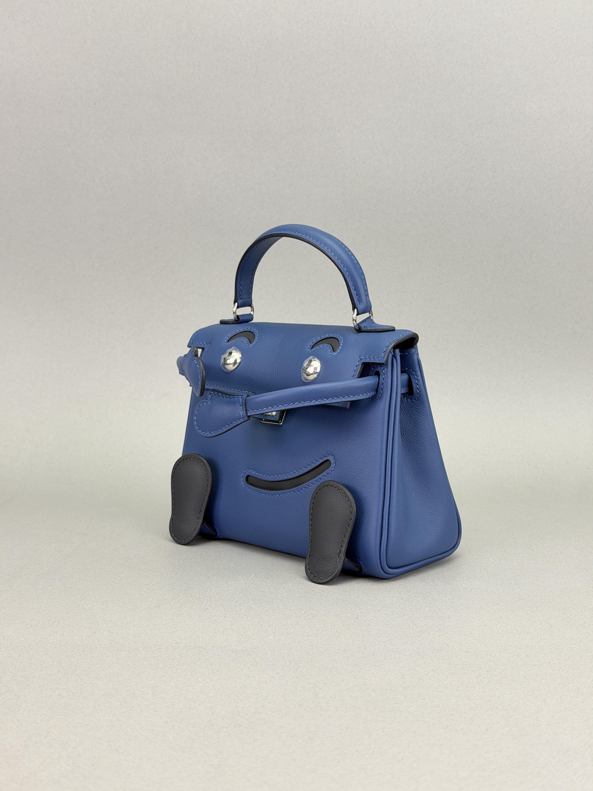 Hermes Mini Kelly 20 Kelly Doll Blue Tie Palladium Hardware K Stamp 2026