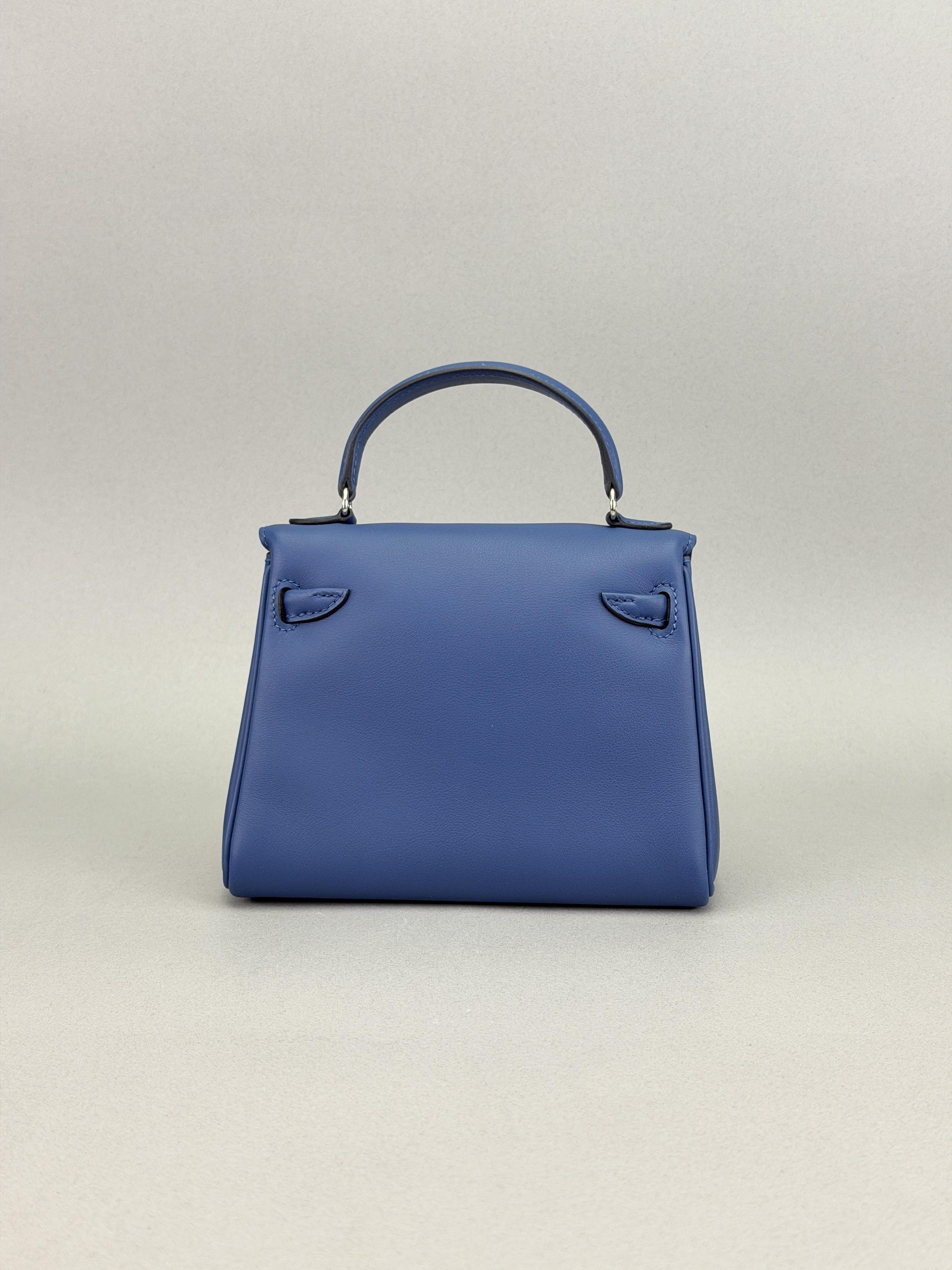 Hermes Mini Kelly 20 Kelly Doll Blue Tie Palladium Hardware K Stamp 2026