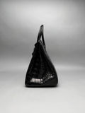 Hermes Birkin 35 Matte Alligator SO Black PVD Limited Preowned O Stamp