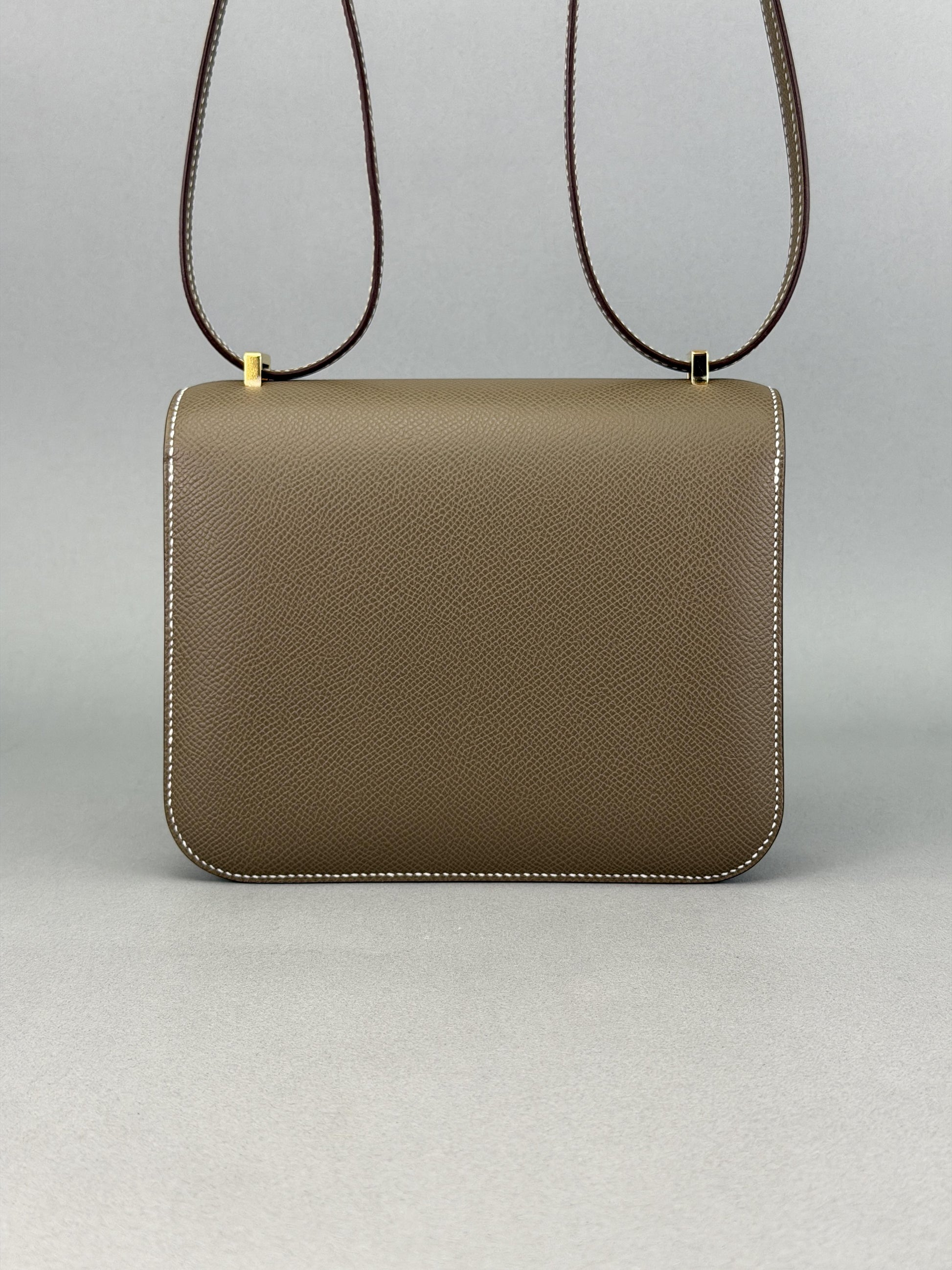 Hermes Mini Constance 18 Sellier Epsom Etoupe Gold Hardware G Stamp 2026