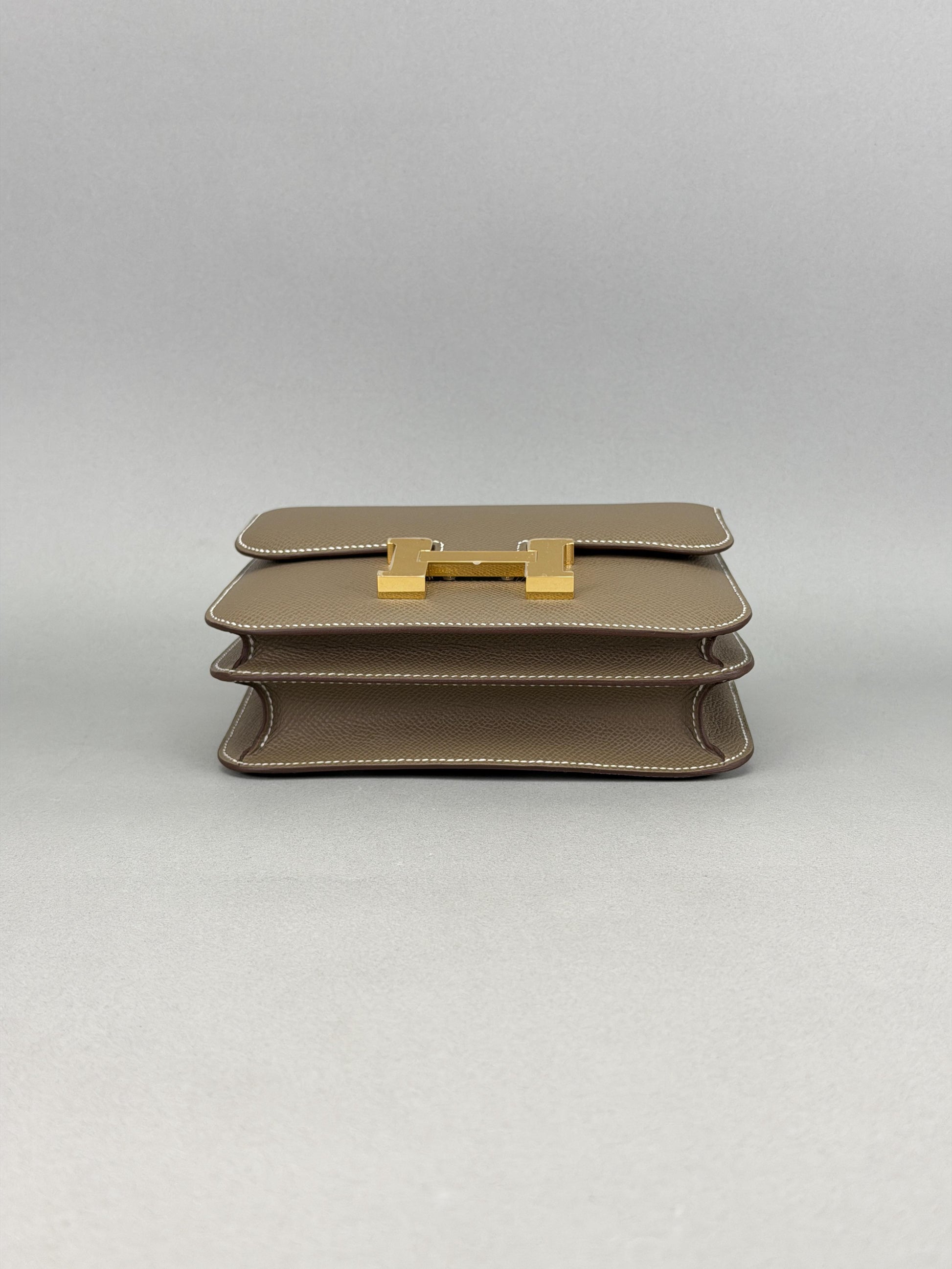 Hermes Mini Constance 18 Sellier Epsom Etoupe Gold Hardware G Stamp 2026