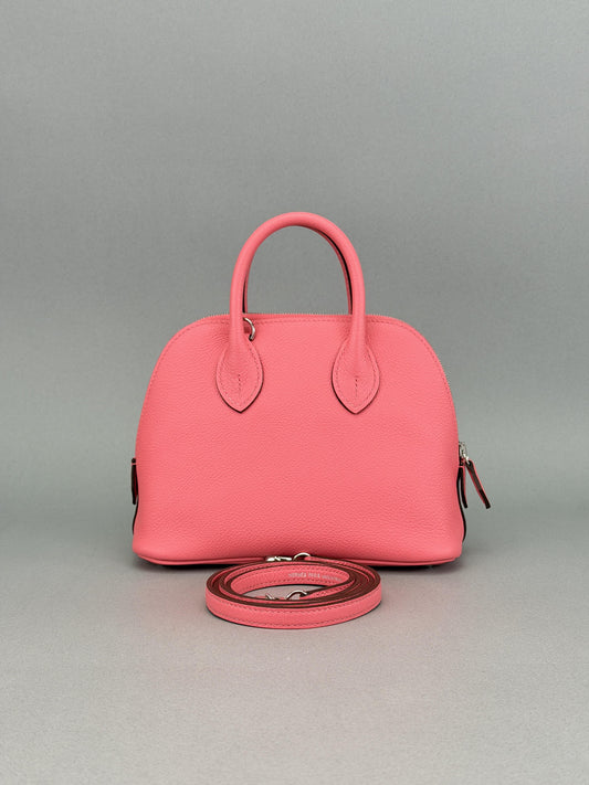 Hermes Bolide Evercolor Rose Azalee Palladium Hardware Preowned K Stamp 2025