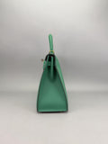 Hermes Kelly 32 Sellier Epsom Cactus Gold Hardware Preowned C Stamp