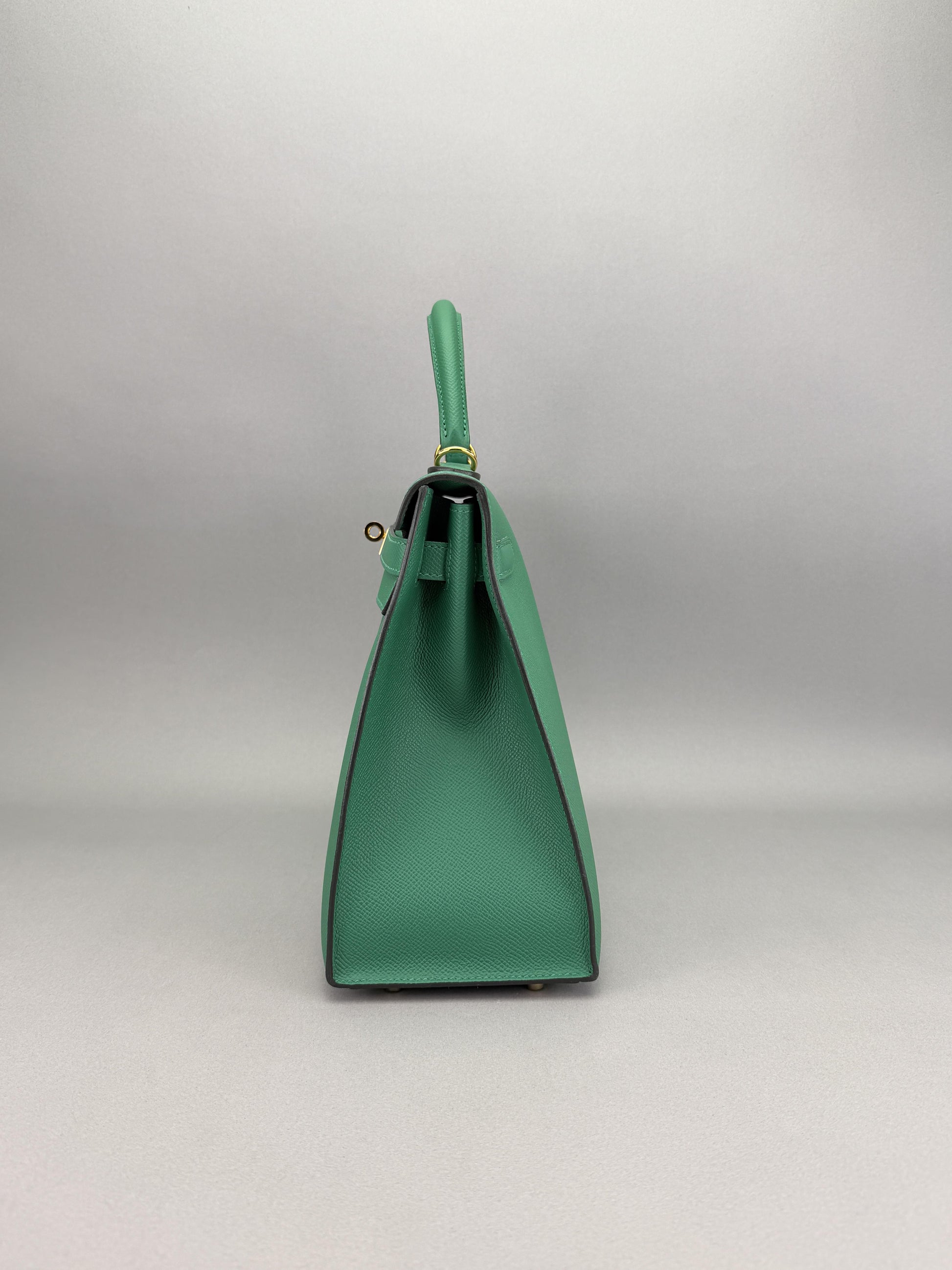 Hermes Kelly 32 Sellier Epsom Cactus Gold Hardware Preowned C Stamp