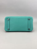 Hermes Birkin 25 R Novillo Vert Verone/ Rose Azalee Pallaium Preowned Y Stamp