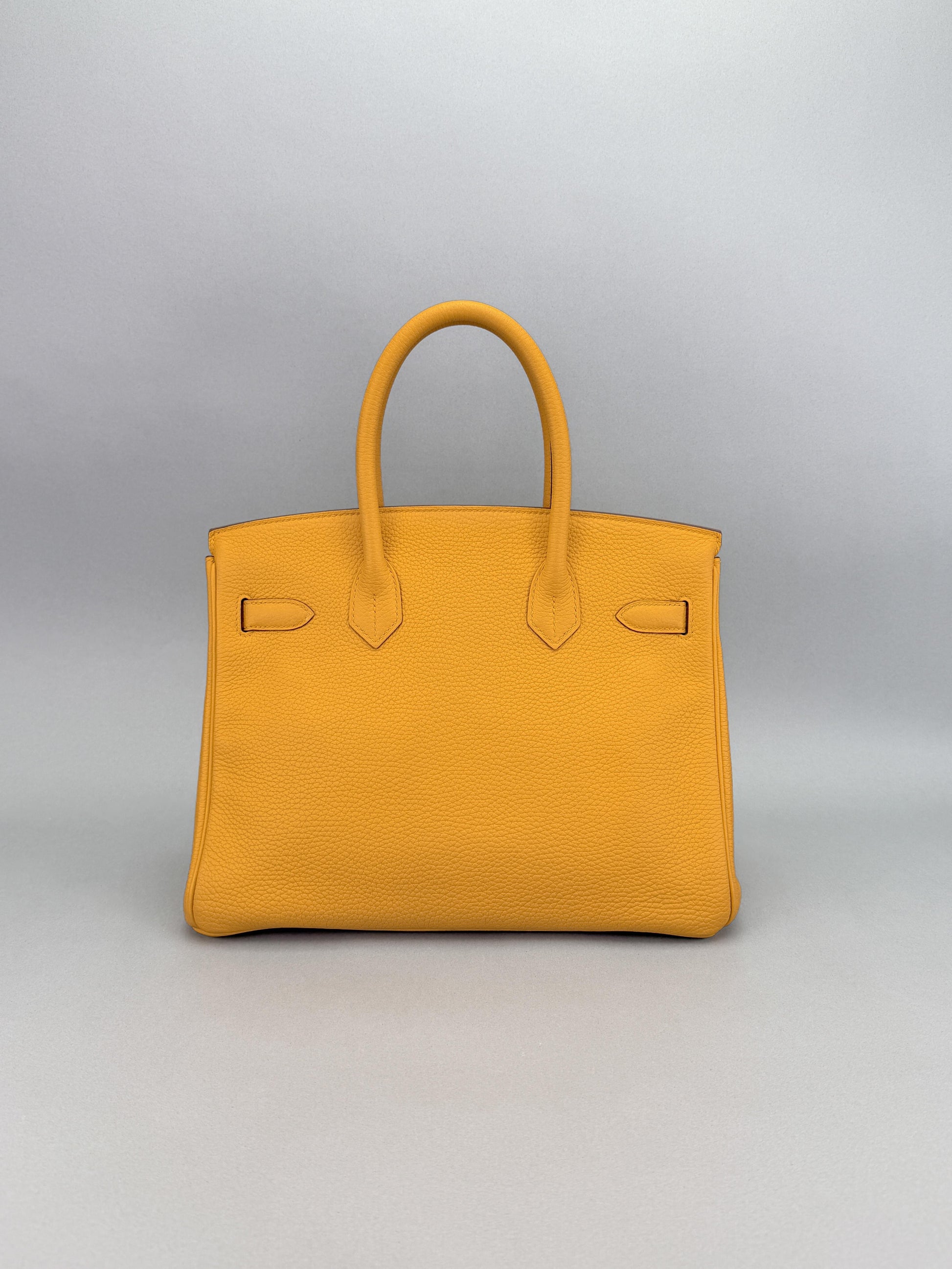 Hermes Birkin 30 Retourne Togo Jaune Ambre Gold Hardware Preowned D Stamp