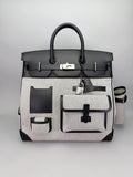 Hermes Hac 40 Cargo Toile Panda Black Palladium Hardware K Stamp 2025