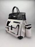Hermes Hac 40 Cargo Toile Panda Black Palladium Hardware K Stamp 2025