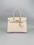 Hermes Birkin 30 Retourne Epsom Craie Gold Hardware Preowned Z Stamp 2021