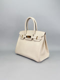 Hermes Birkin 30 Retourne Epsom Craie Gold Hardware Preowned Z Stamp 2021