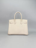 Hermes Birkin 30 Retourne Epsom Craie Gold Hardware Preowned Z Stamp 2021