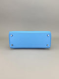 Hermes Kelly 28 Epsom Blue Celeste/Blu Jean Palladium Hardware Preowned Sqaure O