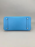 Hermes Birkin 30 Epsom Blue Du Nord Palladium Hardware Preowned D Stamp