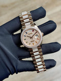 Rolex Day-Date 36 Paved Diamond Rainbow President 2025 Unworn 128345RBR