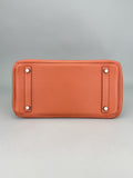 Hermes Birkin 30 Retourne Togo Rose Tea Palladium Hardware Preowned Square Q