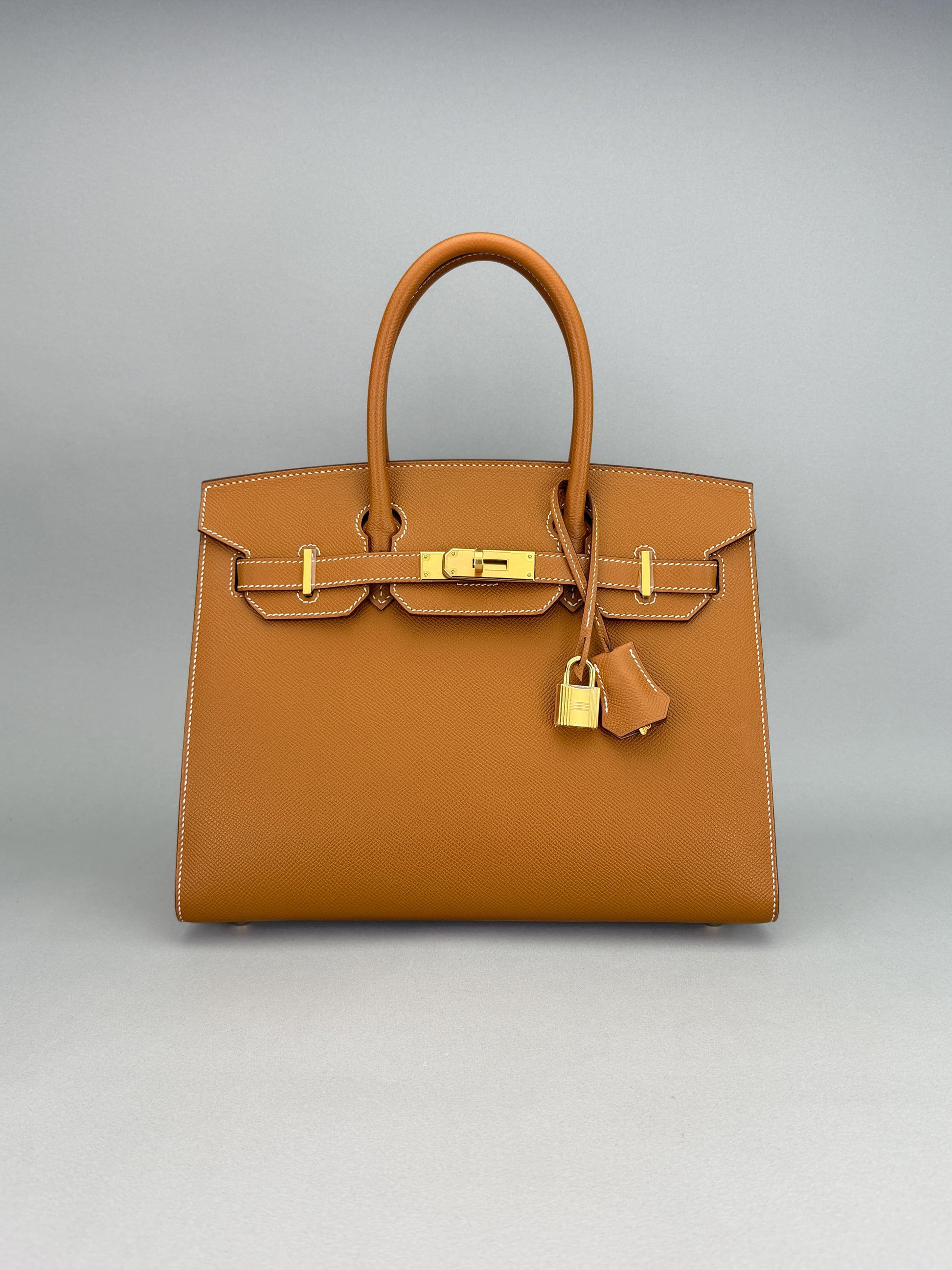 Hermes Birkin 30 Sellier Epsom Etoupe Gold Hardware Preowned W Stamp 2024