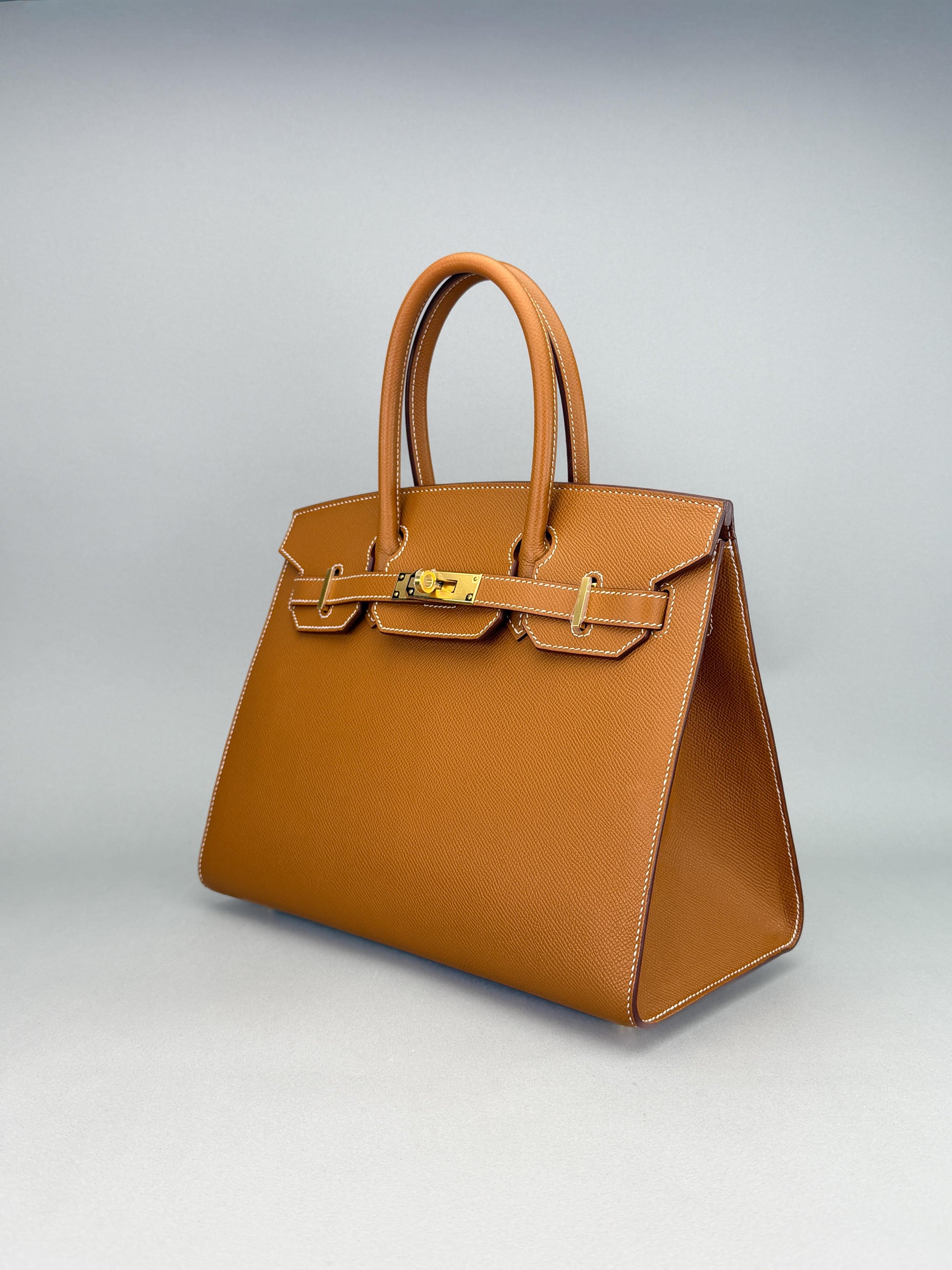 Hermes Birkin 30 Sellier Epsom Etoupe Gold Hardware Preowned W Stamp 2024
