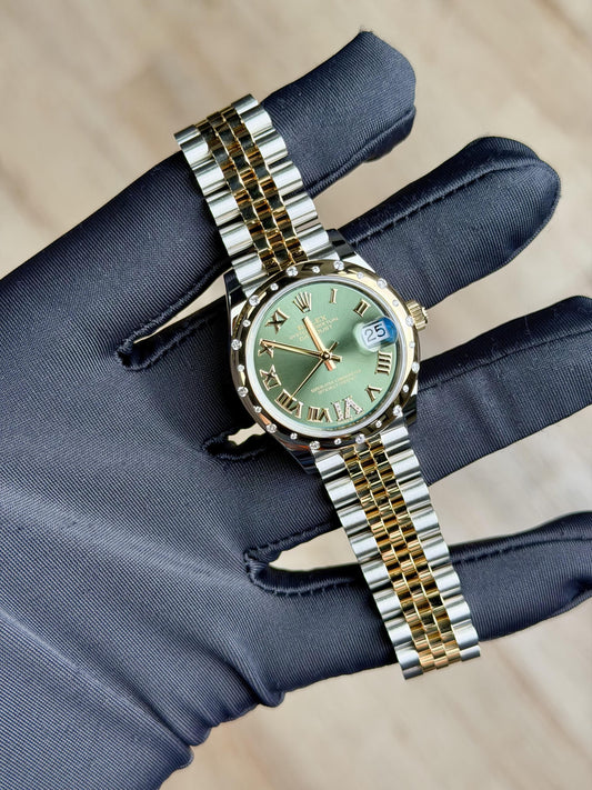 Rolex Datejust 31 Green Roamn VI Domed Jubilee 2026 Unworn 278343RBR