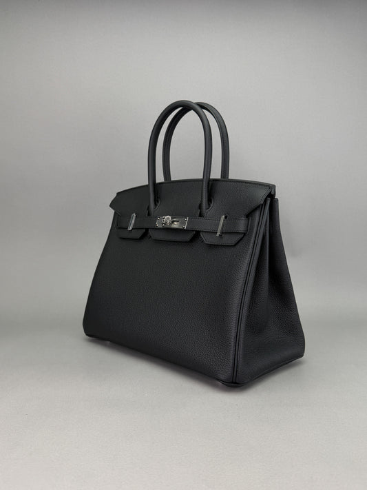 Hermes Birkin 30 Retourne Togo Black Palladium Hardware G Stamp 2026